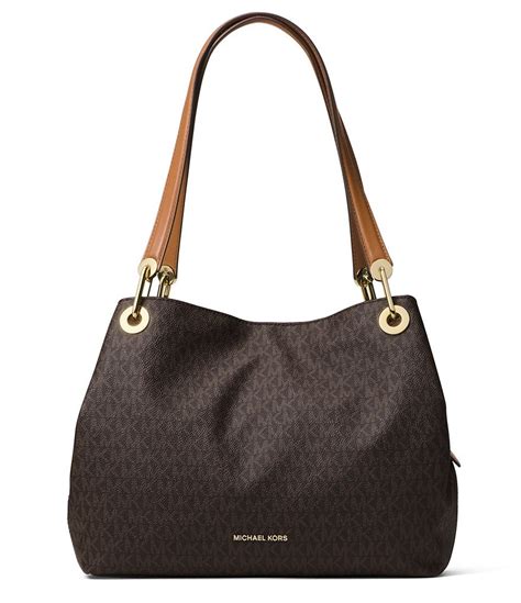 michael michael kors raven logo shoulder bag|Raven Large Logo Jacquard Shoulder Bag .